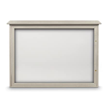 United Visual Products Outdoor Enclosed Combo Board, 72"x36", Bronze Frame/Green & Amethyst UVCB7236ODBZ-GREEN-AMETHY
